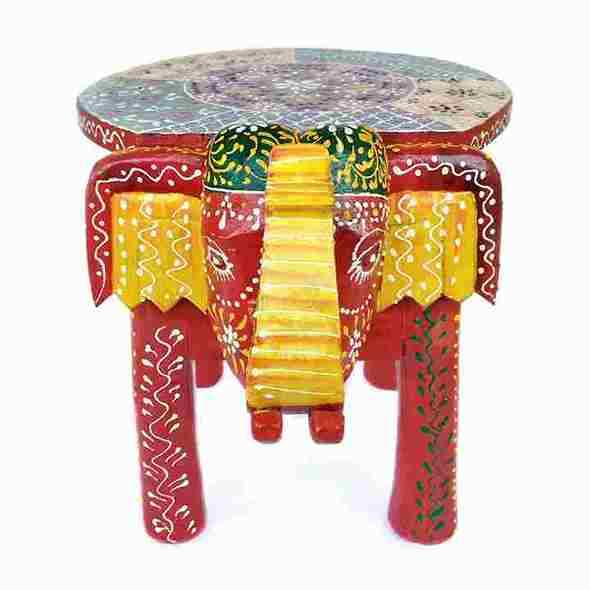 Magnificent Decorative Wooden Elephant Stool, Size 12 And 18 Inches